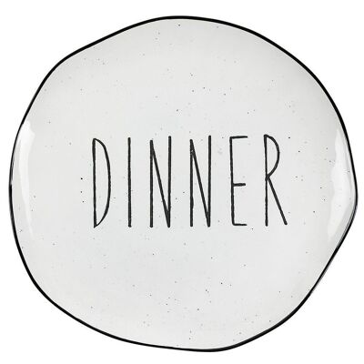 White kitchen dinner plate