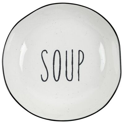 White kitchen soup plate