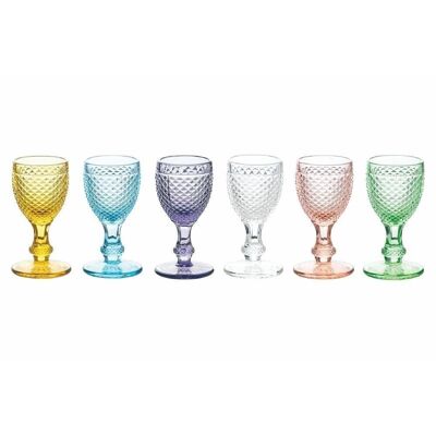 Set of 6 Diamond liqueur glasses
