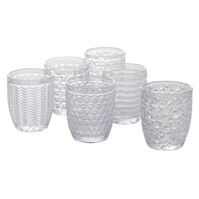 Lot de 6 verres à eau Géométrie