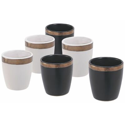 Set 6 liquorni Naima Glam bianco/nero