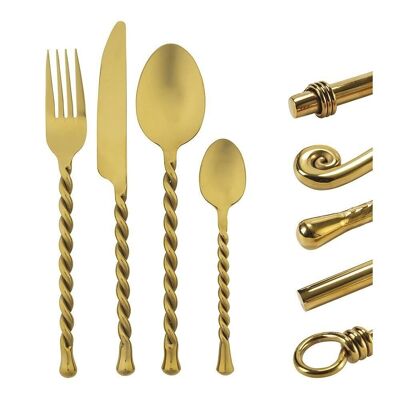 24 cutlery set Materia gold