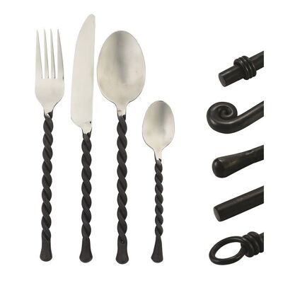 24 cutlery set Materia black