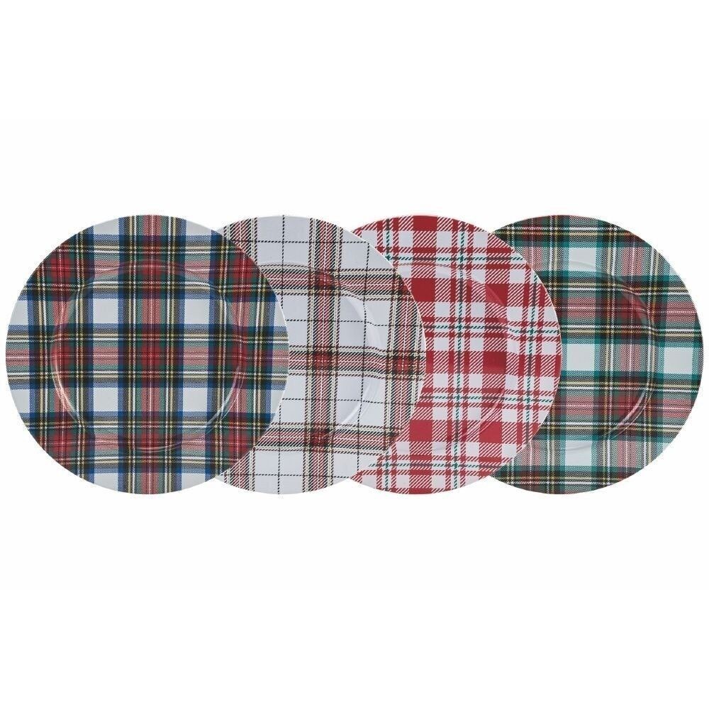 Napperon de Noël Tartan 4ass.