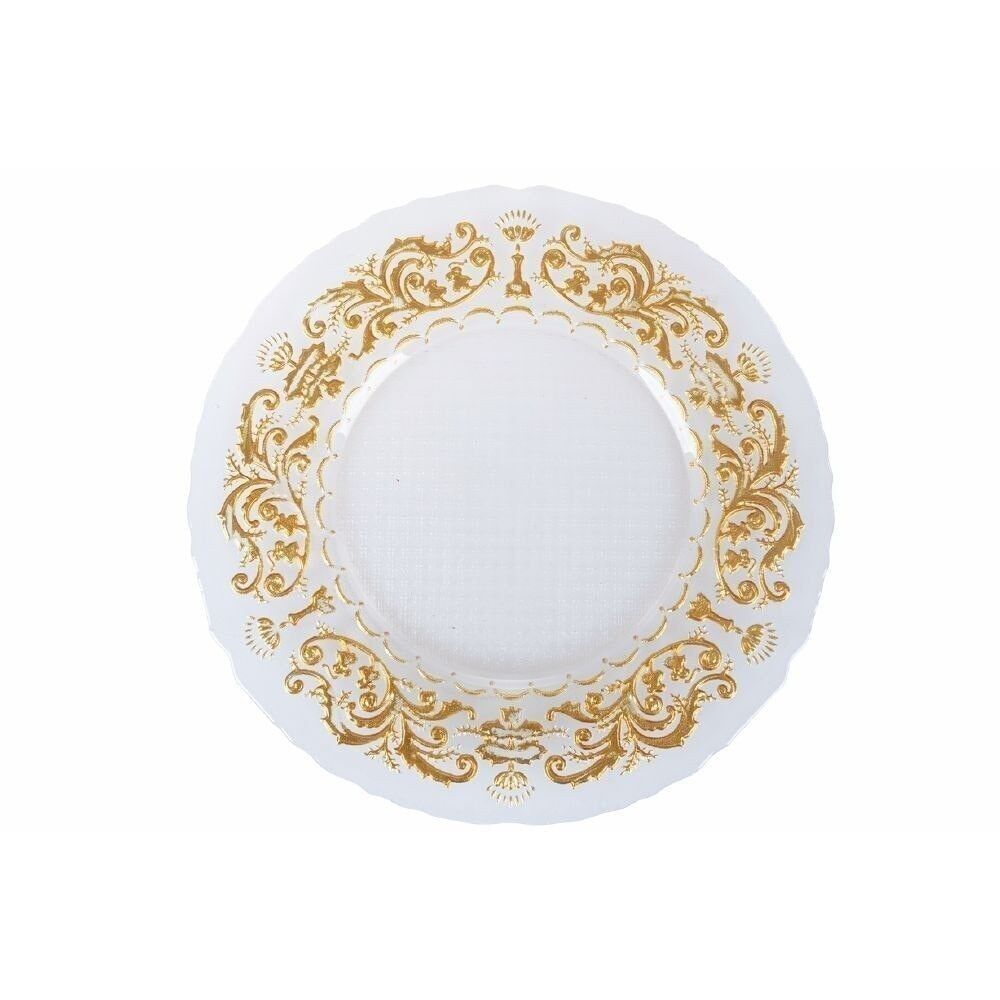 Weihnachtsservierplatte mit goldener Dekoration