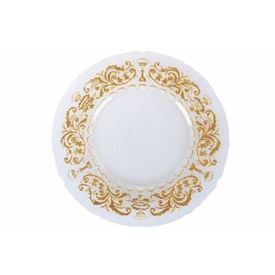 Xmas serving plate with golden decoration