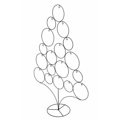 Schwarzer Weihnachtsbaum im Xmas-Design mit A + B-Haken