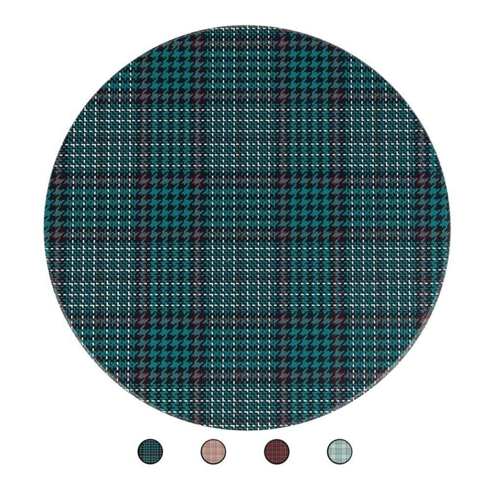 Runder Pied de Poule Untersetzer 4 sort.