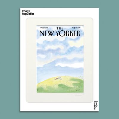 AFFICHE 30x40 cm THE NEWYORKER 231 SEMPE WOMAN LAYING ON THE GRASS