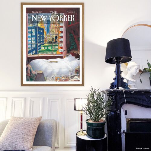 AFFICHE 40X50 cm THE NEWYORKER 226 SEMPE CAT SLEEPING BY THE WINDOW