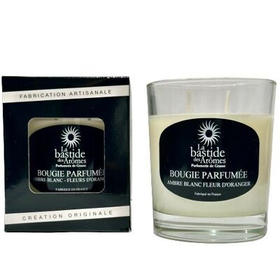Amber White Orange Blossom scented candle +/- 60 hours