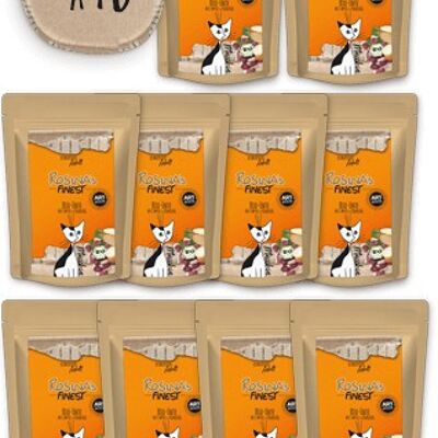 Canard bio aux pommes + huile de coco, sachet de 10 x 100 g