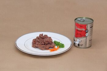 Bœuf bio à la carotte + huile de chanvre, boîte de 12 x 400 g 2