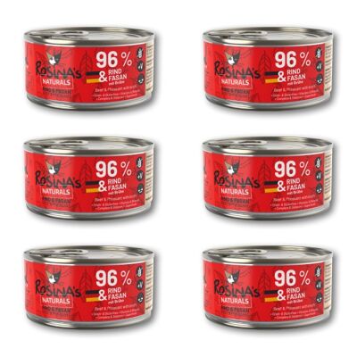 Boeuf & Faisan, 6 boîtes de 100 g