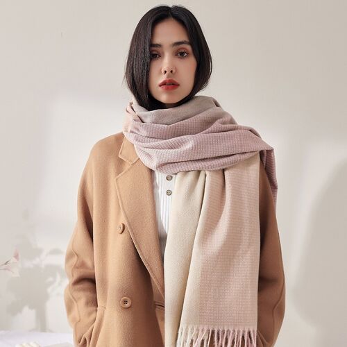 Warm Imitated Cashmere Tassled Shawl Scarf