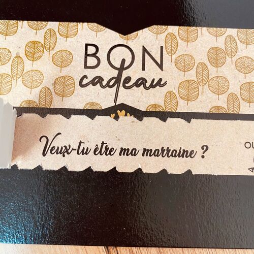 Bon cadeau (noir) - Demande marraine