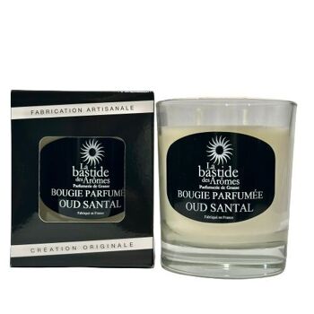 Bougie parfumée Oud-Santal +/- 60 heures