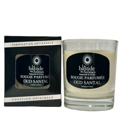Oud-Santal scented candle +/- 60 hours