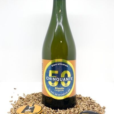 Bière Artisanale Chinquante Blonde 5°  - 75cl