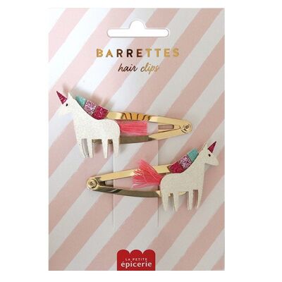 Barrettes cheveux - Licornes (250046)