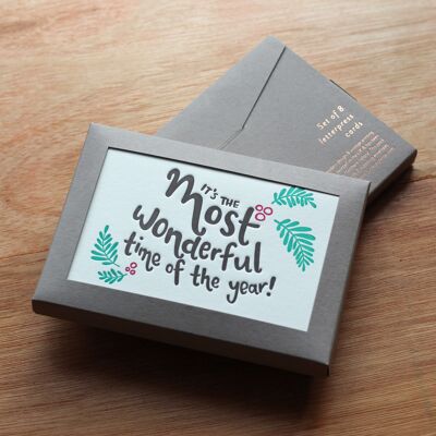 It's The Most Wonderful Time Of The Year Weihnachtskarte, Packung mit 8 Karten