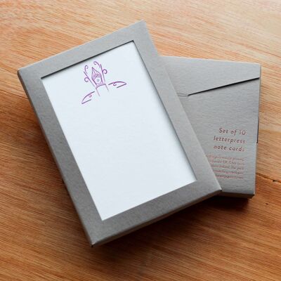 Fountain Pen Set of 10 Note Cards