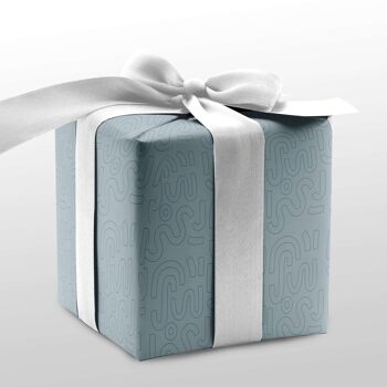 Papier Cadeau Motif Bleu 3