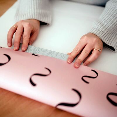 Pink Squiggles Gift Wrap