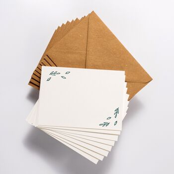 Feuilles Lot de 10 cartes de correspondance typographiques 2