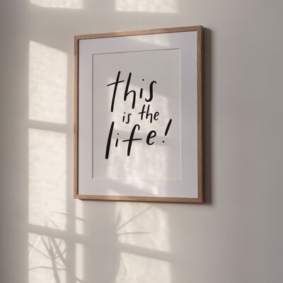 C'est la vie A4 Letterpress Art Print