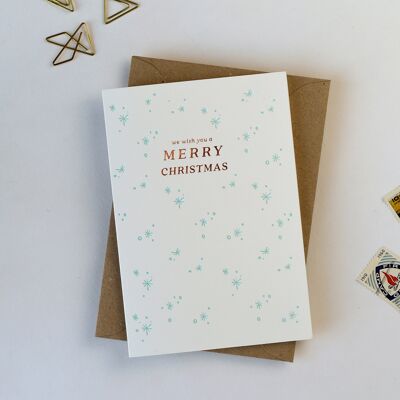 Carte typographique Nous vous souhaitons un joyeux Noël