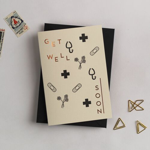 Get Well Soon Recycled Coffee Cup Card