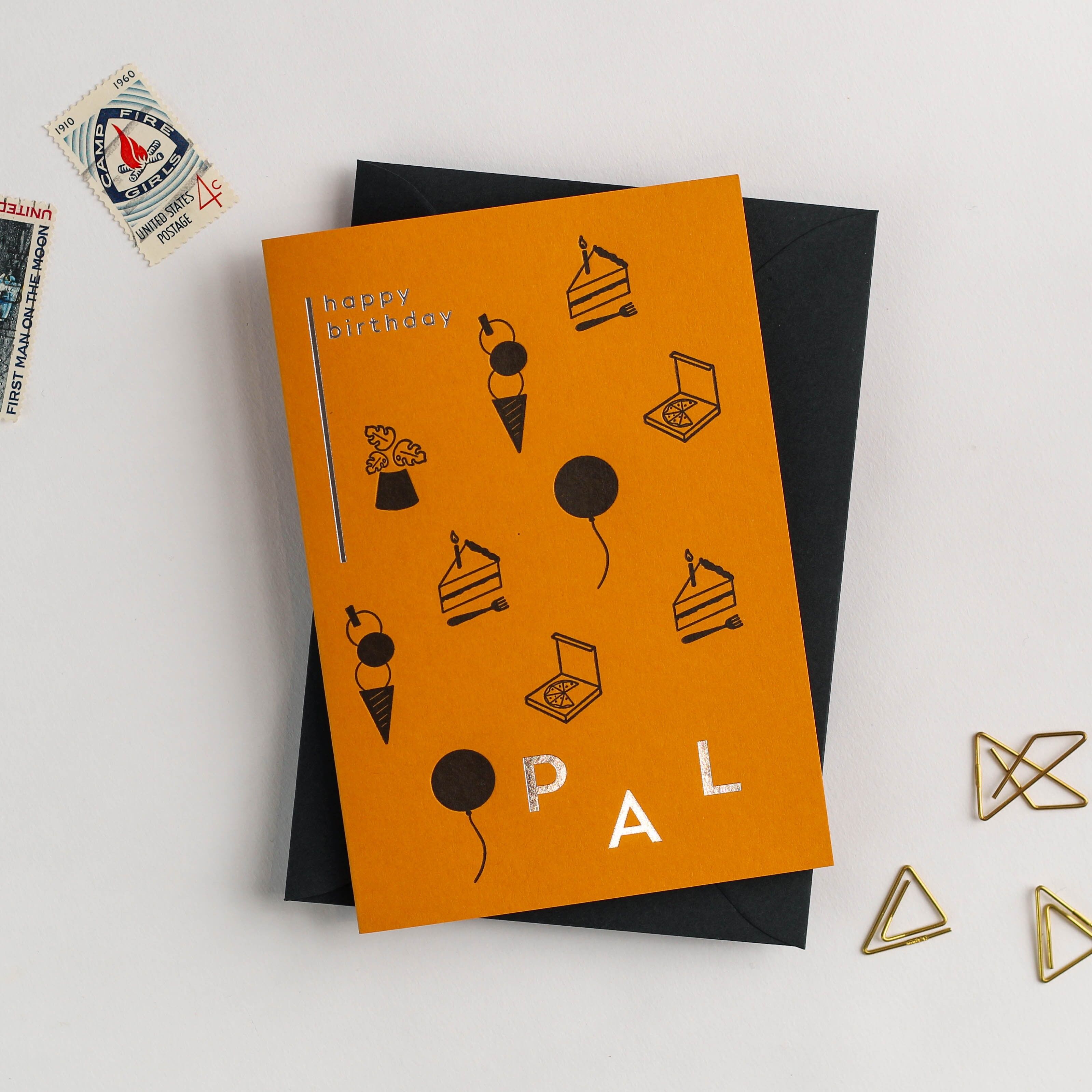 Buon compleanno amico riciclato carta tazza di caffè