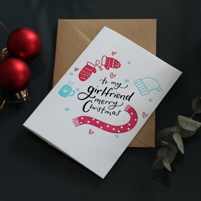 À ma petite amie Joyeux Noël Letterpress Card