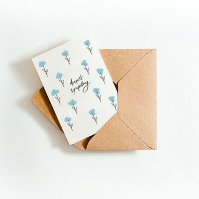 Deepest Sympathy Recycled Coffee Cup Card