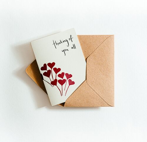 Thinking Of You All Recycled Coffee Cup Card