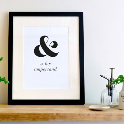 & Est pour Ampersand A4 Letterpress Art Print