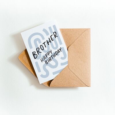 Brother Happy Birthday Letterpress Card