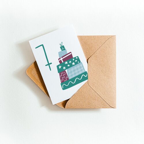7 Birthday Presents Letterpress Card