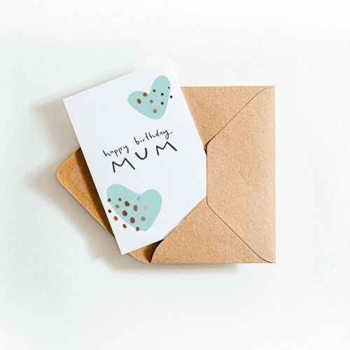 Happy Birthday Mum Letterpress Card