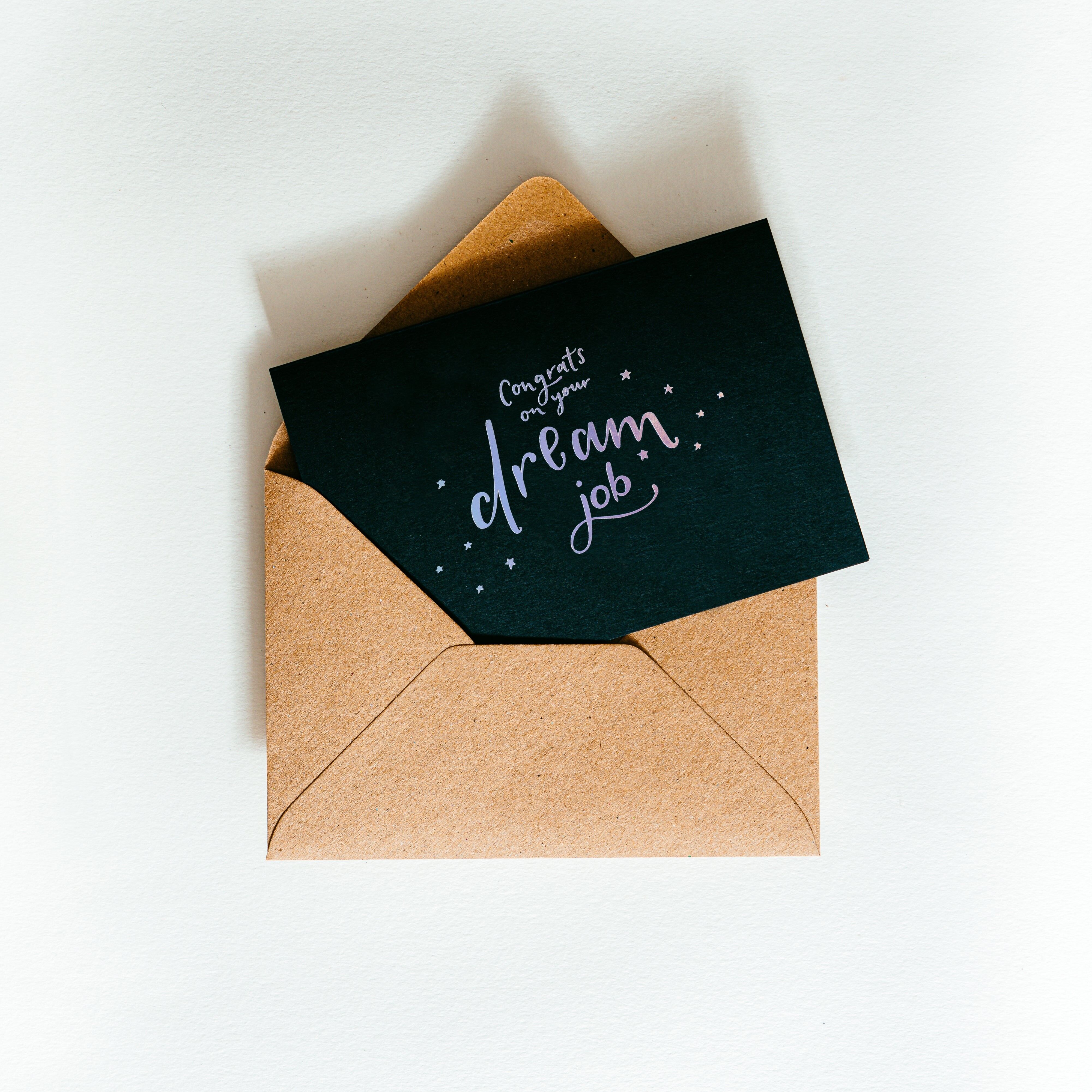 Congratulazioni per il lavoro dei tuoi sogni Carta per tazza di caffè riciclata