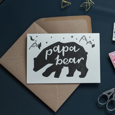 Papa Bear Recycled Coffee Cup Card