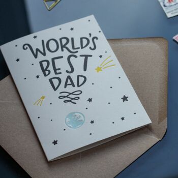 Carte de tasse de café recyclée Best Dad au monde 3