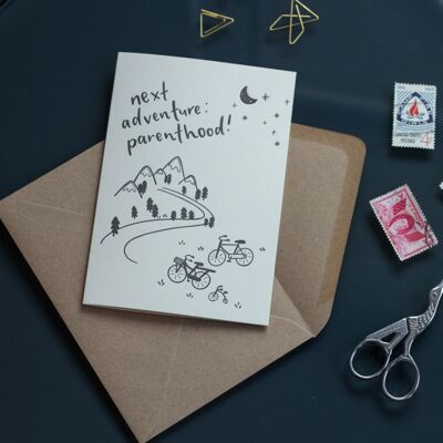 Next Adventure Parenthood Recycled Coffee Cup Card