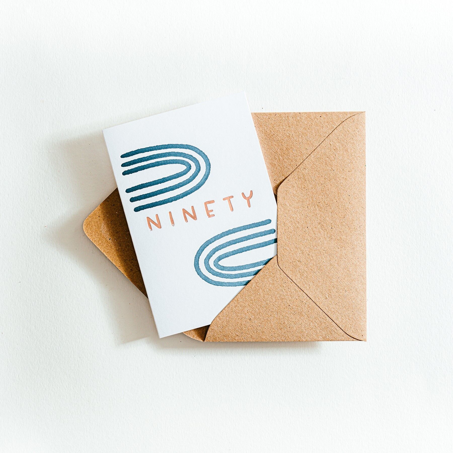 Tarjeta de cumpleaños de noventa hojas