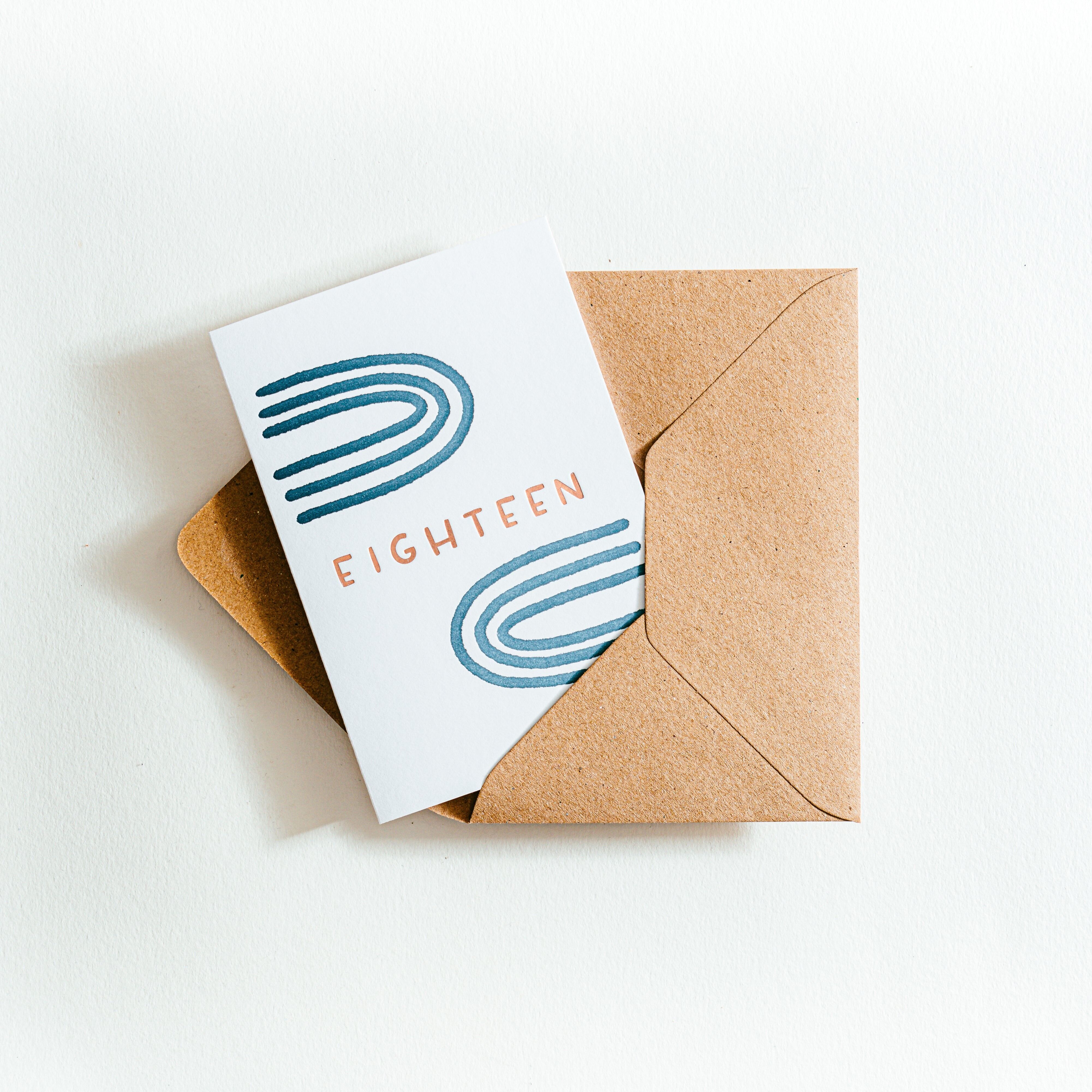 Diciotto biglietti d'auguri in lamina