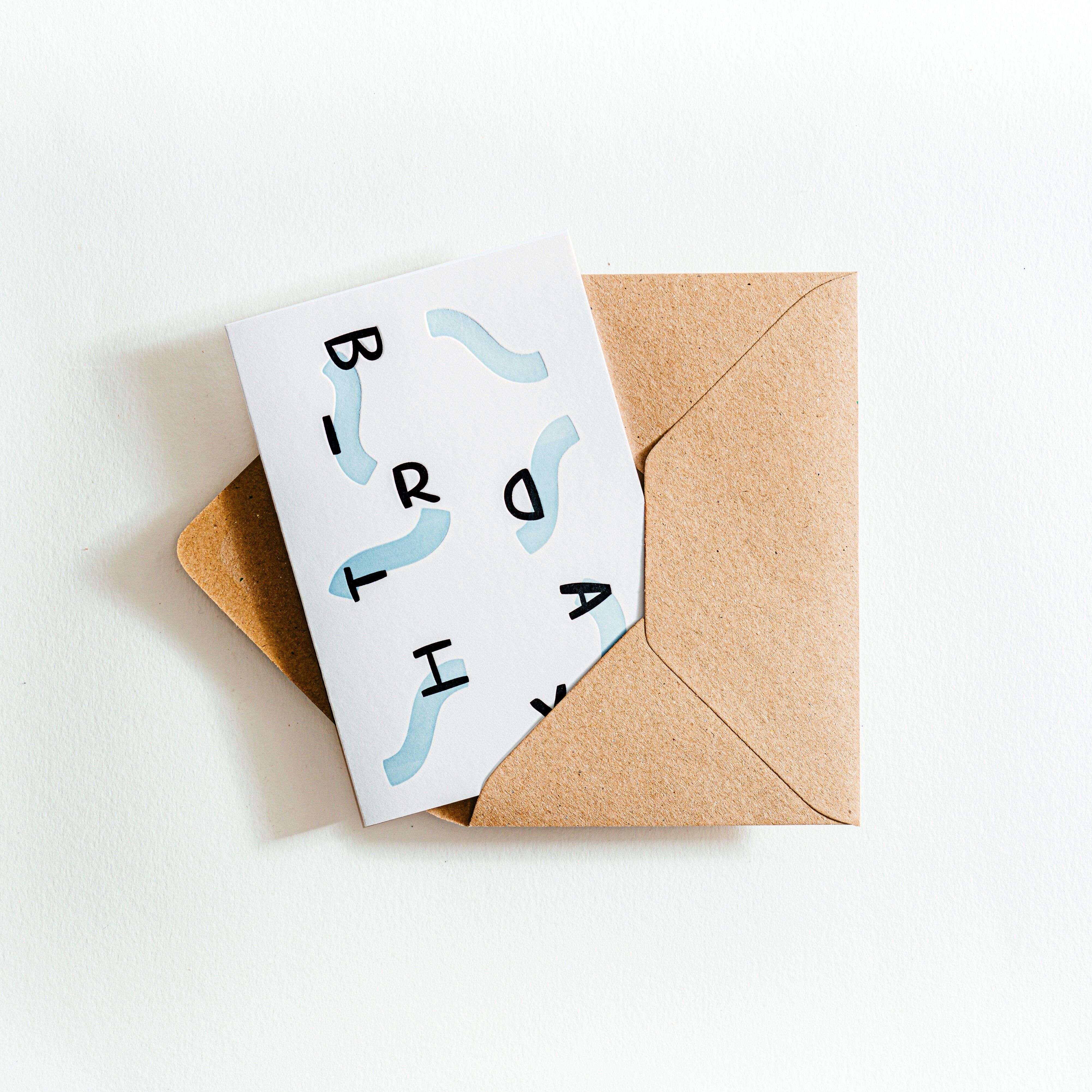 Compleanno Squiggles Carta tipografica