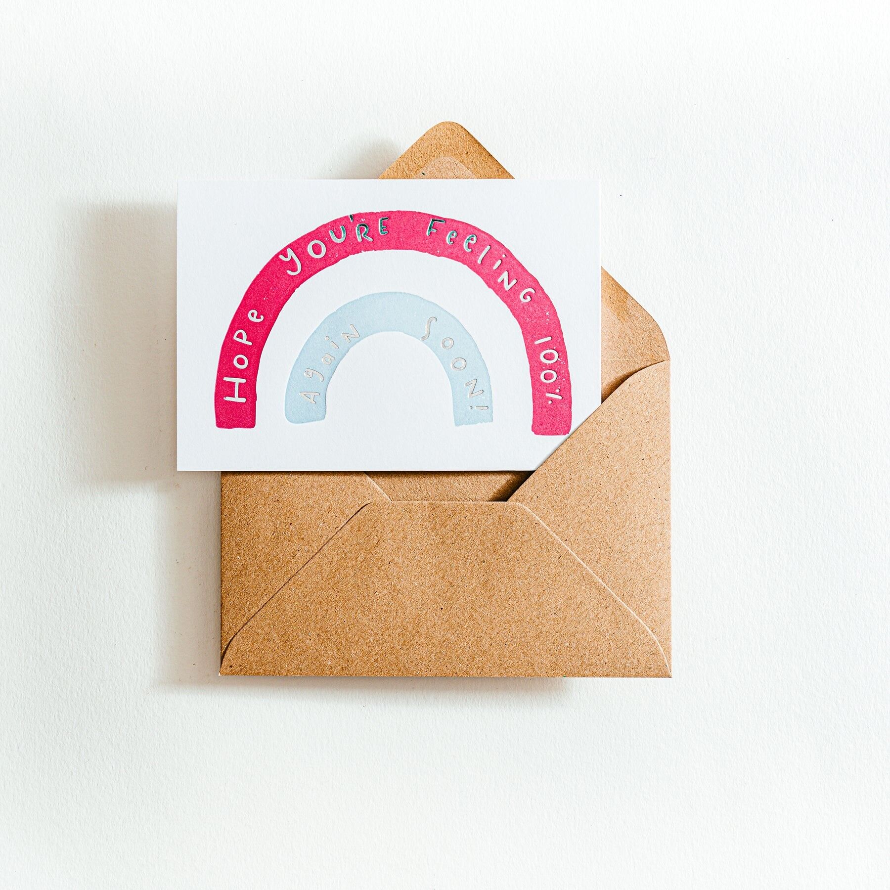 Spero che ti sentirai presto di nuovo al 100% Carta tipografica