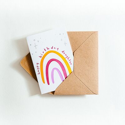 Joyeux anniversaire fille Letterpress Card