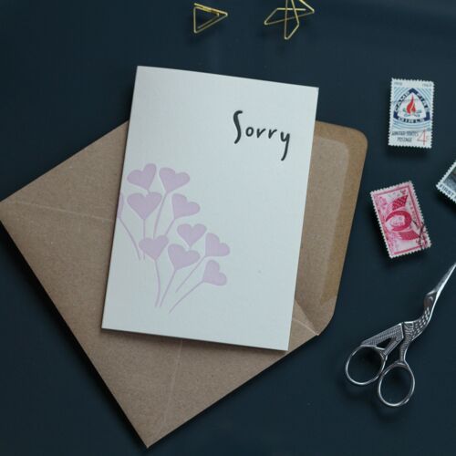 Sorry Recycled Coffee Cup Card